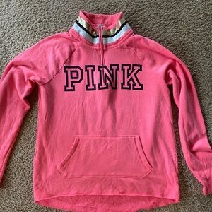 VS Pink half zip sweatshirt